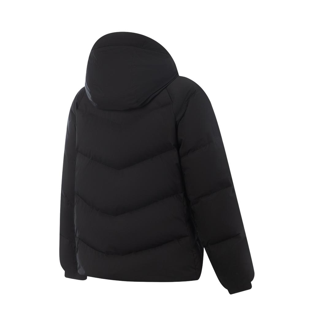 Li Ning Fitness Series Varm Vindsäker Vattenavvisande Tredimensionell Dunjacka med Huva Dam ytterkläder AYMV198-1