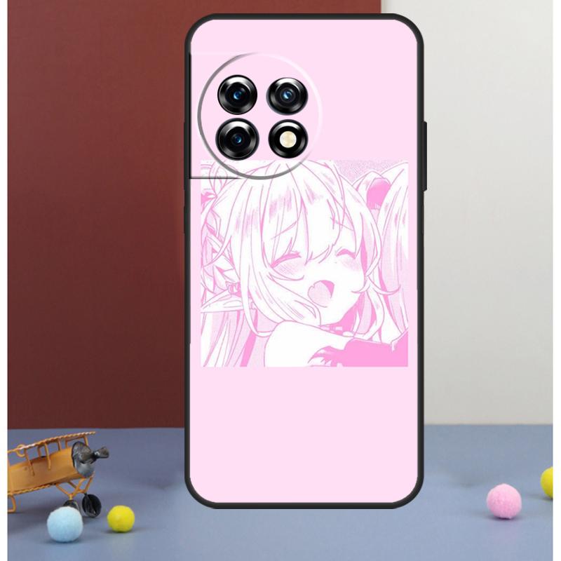 Pink Kawaii Anime Loli Cover For OnePlus 13 12 R 11 9 10 Pro 8T 9RT 10T OnePlus Nord CE 4 2 3 Lite N20 N30 Case