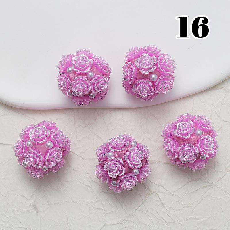 2Cm 10Pcs Charm Rose Polymer Clay Colorful Lover Acrylic Beads for Jewelry Making Diy Necklace Bracelets Earring Accessories New