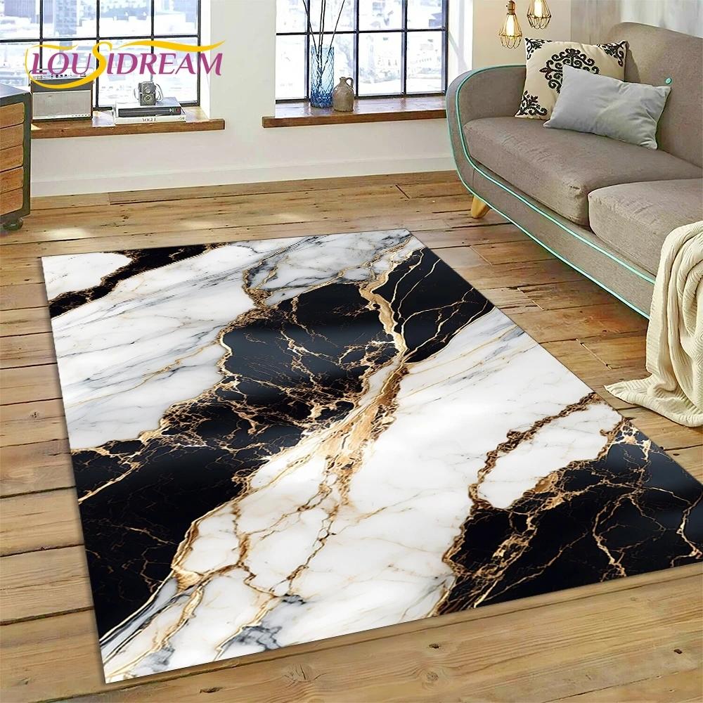 Luxurious Green Gold Colour Marble Dream Carpet Rug for Bedroom Living Room Sofa Decoration,Children Game Large Decor Floor Mat