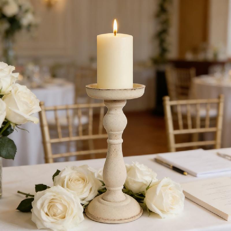 1/2PC Candle Holders Party Table Decor Home Decor Candles Stickers Minimalist Roman Column Photo props Wooden Vintage Rustic
