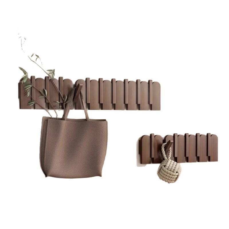 YIXI Solid Wood Entryway Coat Rack