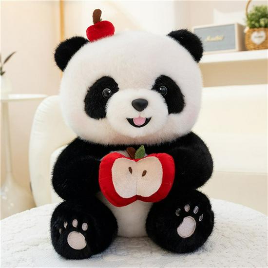 Плюшевая кукла-зонт Treasure Panda Apple - Животный дизайн, короткий плюш