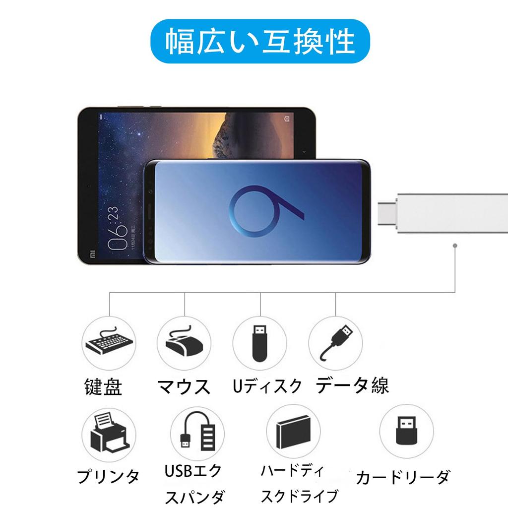 ALLVD USB USB USB Smartphone Converter USB Data Compatible with Ports On and Perfect for Working from Home Hub, Type-C Hub, 3-Port Hub, High-Speed