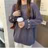 Women's Retro Thick Knit Sweater - Cozy, Loose-Fit, Autumn/Winter Style