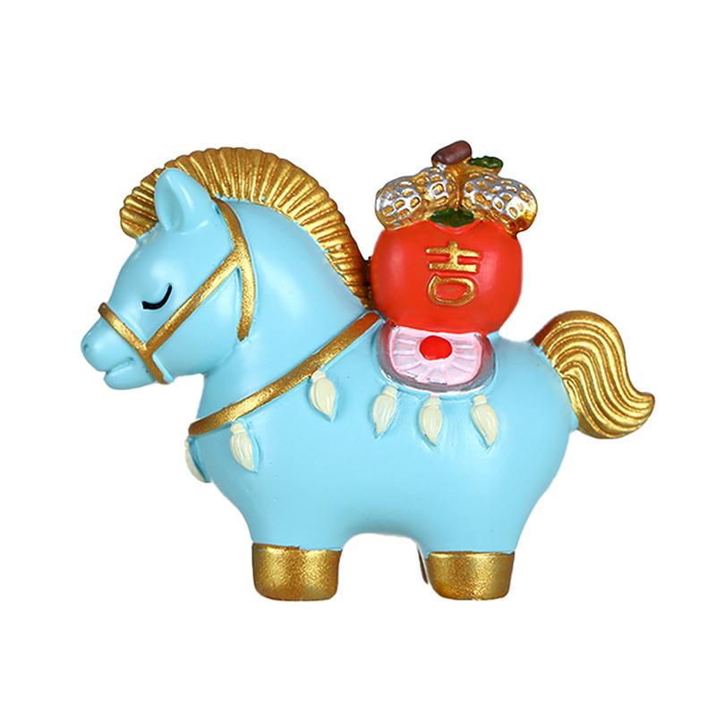 Creative Transfer Zodiac Horse Back Lucky Bag Ingot Can Be Rotated Home Decoration Office Desktop Decoration