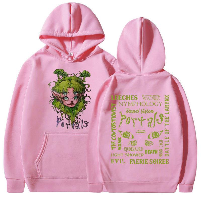 Sanger Melanie Martinez Portals hettegenser Harajuku-klær for menn Vintage gensere Uformell Langermet overdimensjonerte gensere Unisex
