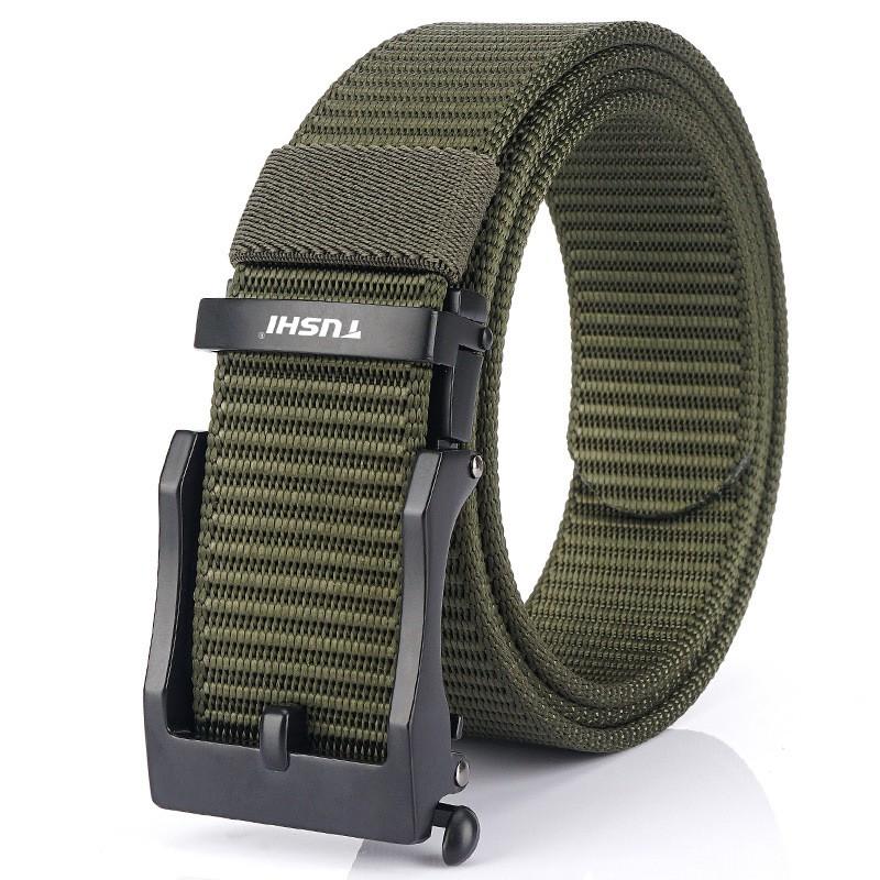 Direct Sales All-matching Canvas Outdoor Automatic Buckle Belt Men's Quick-drying Nylon Zinc Alloy Jeans