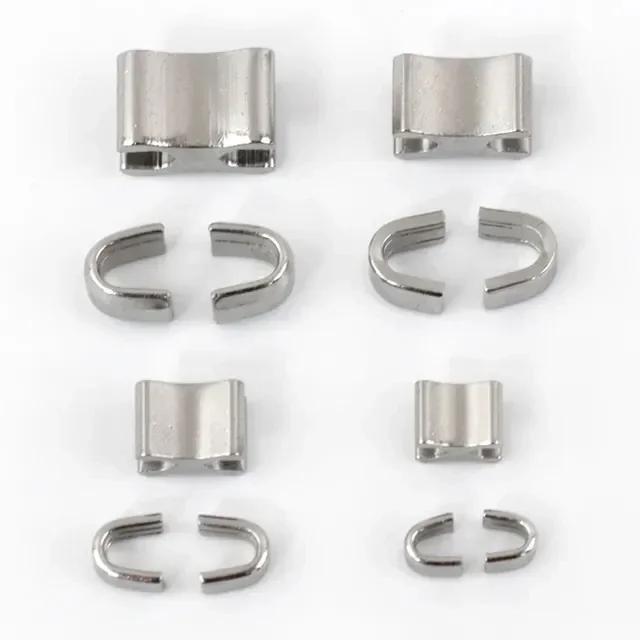 Meetee 20Sets 3# 5# 8# 10# Metal U Shape Zippers Stopper Zipper End Lock for Sewing Bag Clother Zips Repair Kit DIY Accessories