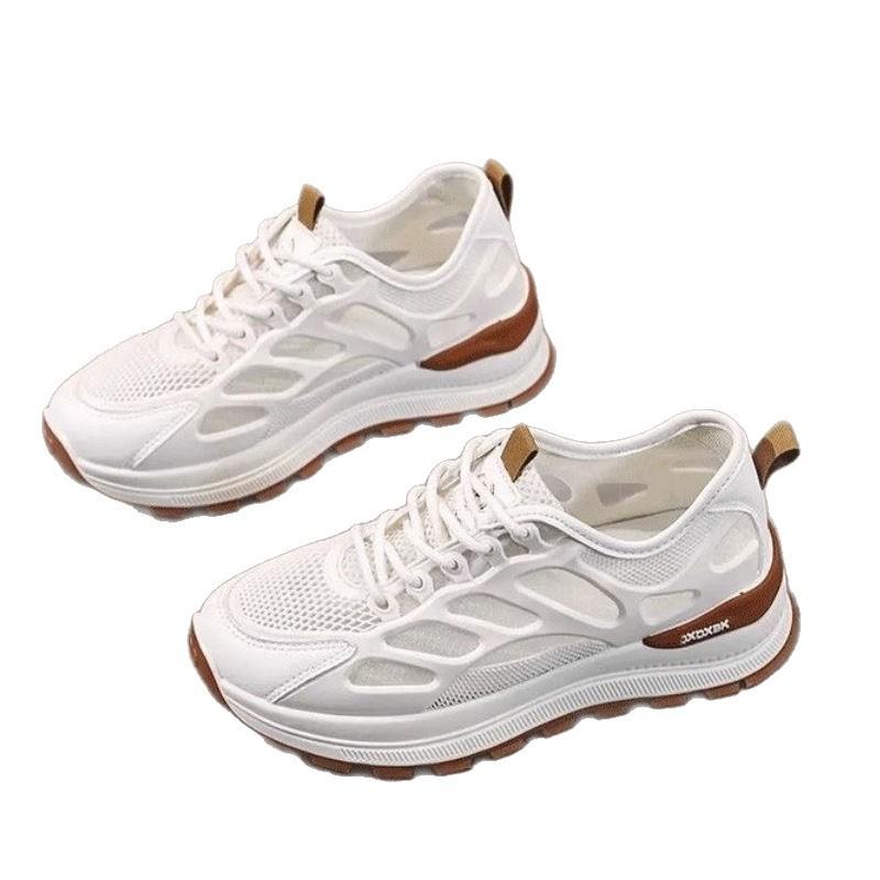 Hollow Mesh Summer Moral Training Shoes Women's 2025 New Thin Breathable Lightweight Versatile Casual Sports Shoes Dad Shoes