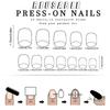 24 Pcs Valentines Day Press On Nail Short Square Festival False Nail Heart Stick on Nail French Tip Acrylic Nail
