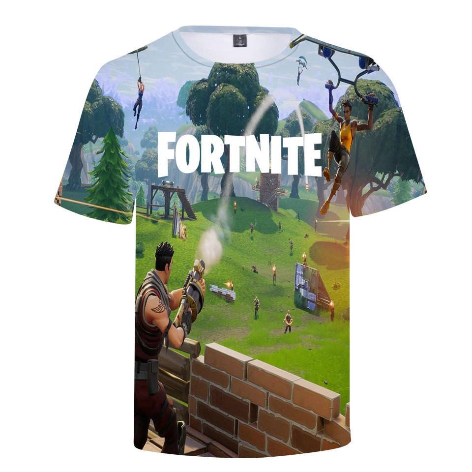 Fortnite T Shirt For Teens With 3d Print Summer Breathable Cotton Tee