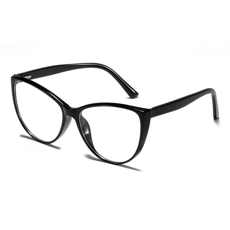 Big Frame Anti Blue Rays Cat Eye Nearsighted Glasses For Women TR90 Spring Leg Prescription Eyeglasses 0 -0.5 -0.75 To -6.0