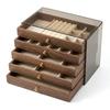 Large Capacity Walnut Jewelry Storage and Display Box