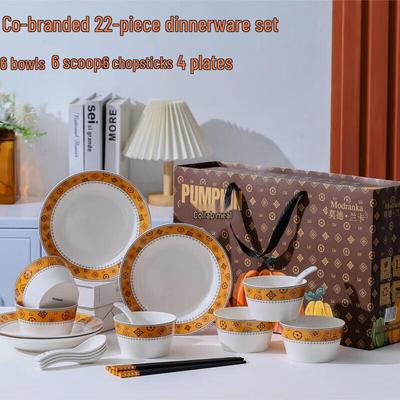 Modern Lanka Collaborative 22-Piece Ceramic Dinnerware Set