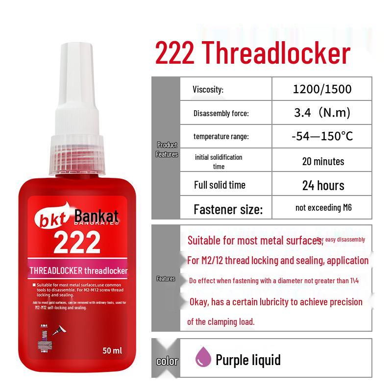 Anaerobic Threadlocker Sealant Glue: Anti-Loosening Screw Fastener