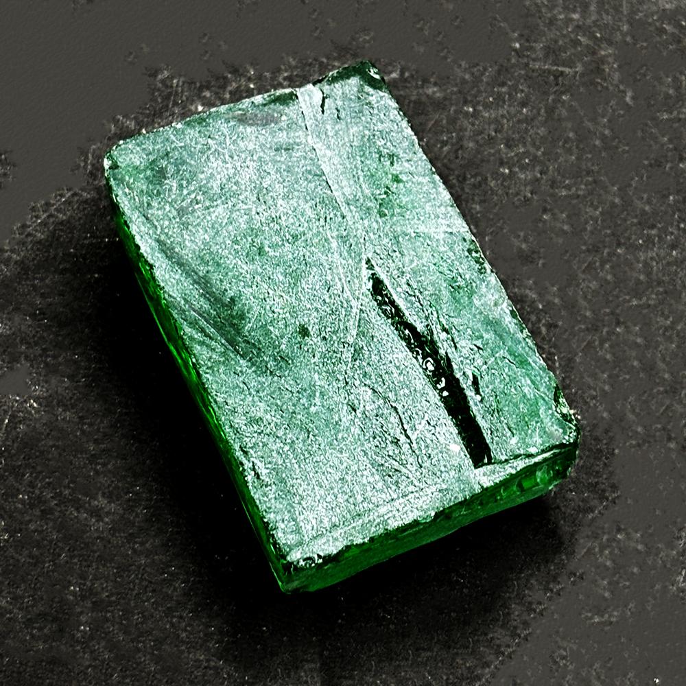 Lab Created Green Emerald 318.35ct Raw Rough Certified Loose Gemstone