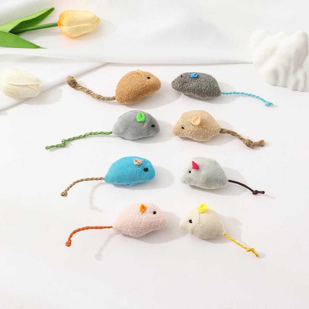 Cat Toy Set: Plush Feather Mouse Molar & Bite-Resistant