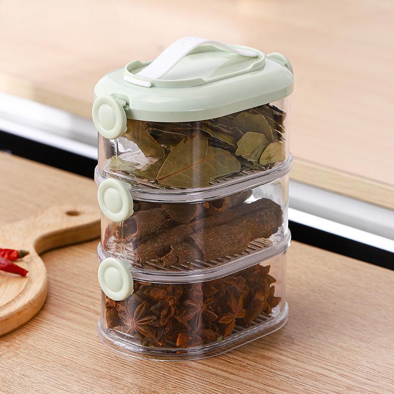 Kitchen Storage Box Household Scallion Ginger and Garlic Preservation Box Dried Fruit and Nut Sealed Box