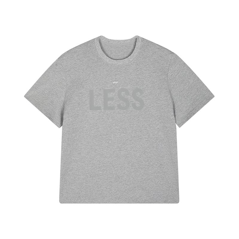 LESSLESS 2026 Spring Cotton Loose Fit Round Neck T-shirt L