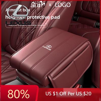 2026 Hot Interior Stickers Car Leather Armrest Box Pad Memory Foam Armrest Mat For Lexus F SPORT ES RX NX LS UX LM LX GX L