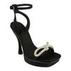 Salvatore Ferragamo Satin Allison X5 Sandals Black