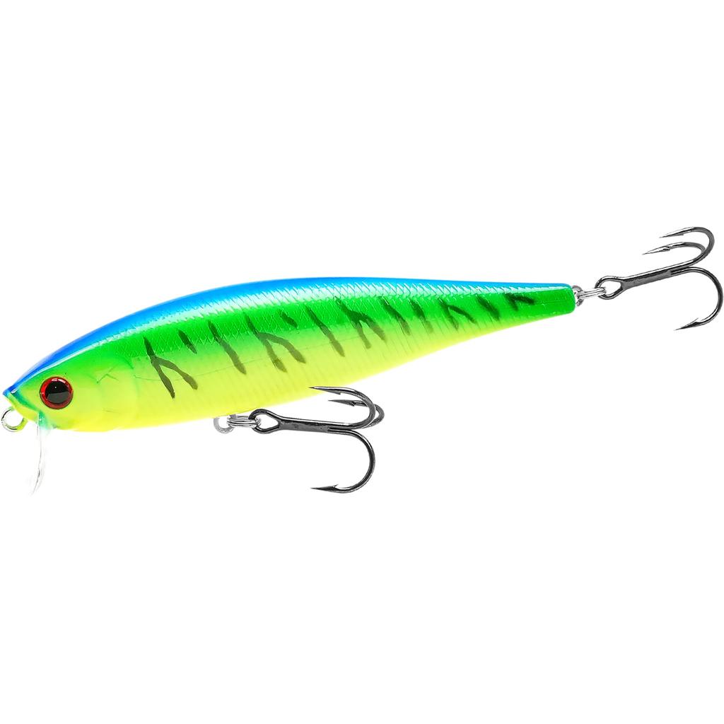 LUCKY CRAFT Pointer 100SSR Action Wobbling Freshwater Lake Bass Fishing Bait Blue Chart Jerkbait, Side-by-Side (128 Tiger)