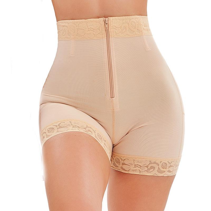 Women S High Waist Shaping Pants Zipper Tummy Control Butt Lifting Plus Size