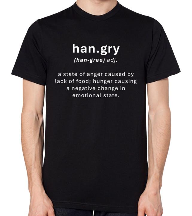 Hangry Definition T-Shirt Unisex Hungry Angry Food Lover Funny Top S разноцветный