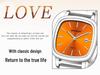Sanda Fashionable Couple's Waterproof Quartz Watch with Calendar - Steel Strap, Square Design, Simple Bar Index