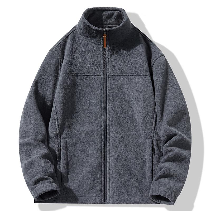 

Мужская универсальная флисовая куртка большого размера для зимы со стойкой и ветрозащитным дизайном 2XL