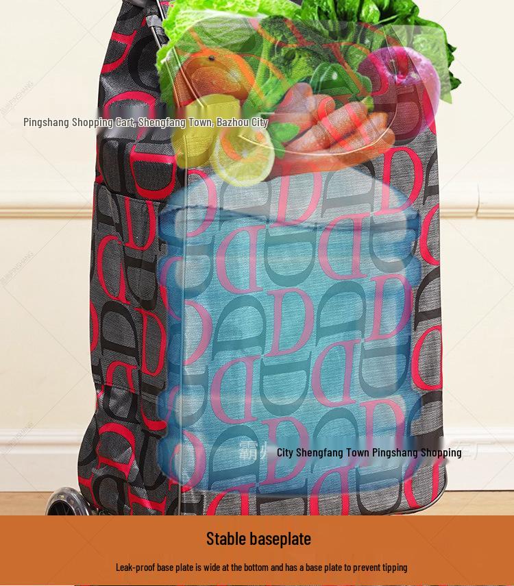 Folding Stair-Climbing Cart for Groceries and Seniors
