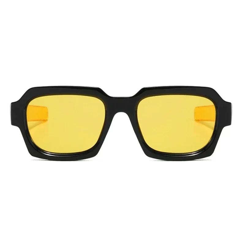 Klassische quadratische Sonnenbrille Mode Damen Herren Retro Stilvolle Brille Lässig Minimalistisch Weiblich Männlich