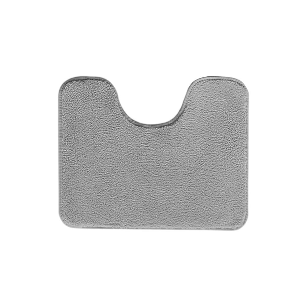 Soft U Shaped Bath Mat Absorbent Microfiber Non Slip Bathroom Rug Contour Toilet Floor Mat Plush Comfort Washable Design