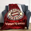 Bayern Munich Customize Text Blanket Multi-purpose Customizable Blanket Ultra-Soft Throw For Chair Picnics Nap Seaside for All Occasions