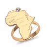 Design Africa Map Shape Ring, Versatile World Map Ring, Ring Jewelry for Men and Women