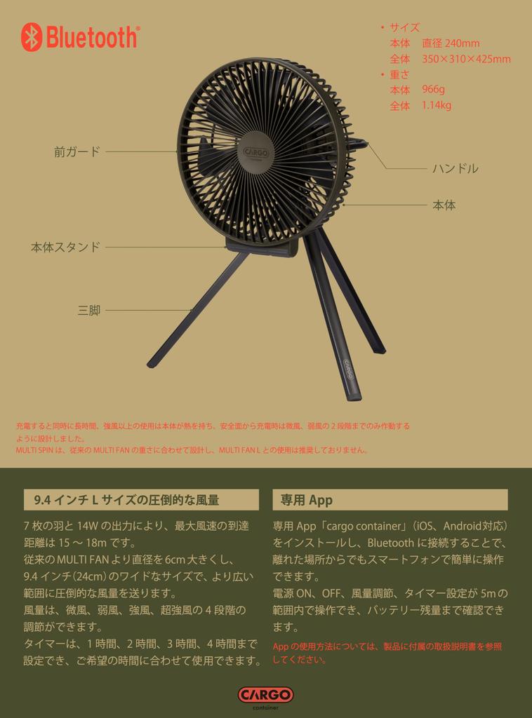 CARGO CONTAINER DUAL FAN Cargo Container Fan (Midnight Black, L)