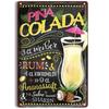 VintageSip Classic Cocktail Tin Signs - Spanish Blackboard Style Wall Posters, Decorative Plaque for Bar, Club & Beverage Shop