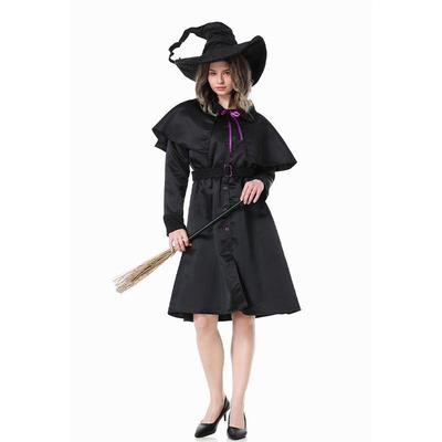 New Halloween Adult Women's Clothes Witch Wizard Dress Set Stage Performance Costumes