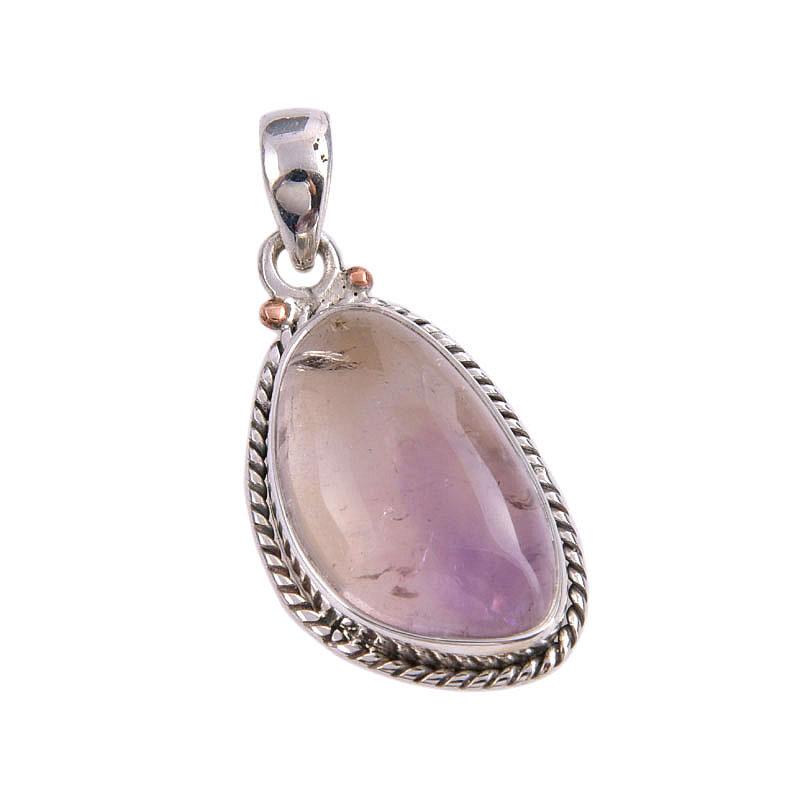 Natural Ametrine Gemstone Handmade 925 Solid Silver Jewelry Pendant 1.50'' N9f19