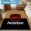 Custom Name Arse-nal Football Crest Rug Game Carpet, Floor Mat for Bedroom Living Room Entryway Rug, Home Decor Idea Gift for Christmas birthday