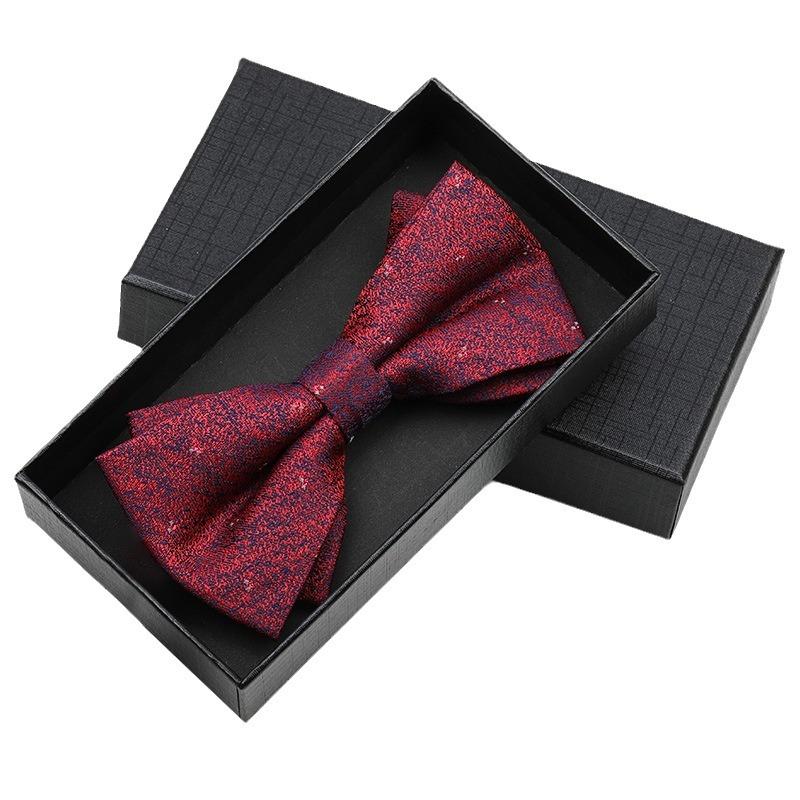 Geschenkbox Herren Fliege Männlich Trauzeuge Bräutigam Bordeauxrote Fliege Formelle Hochzeit Britische Koreanische Version Fliege