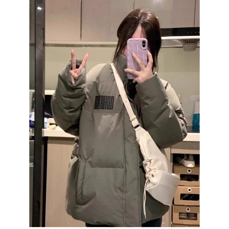 Thickened Loose Overcoat for Couples In Winter, Oversize Bread Service Cotton Outerwear