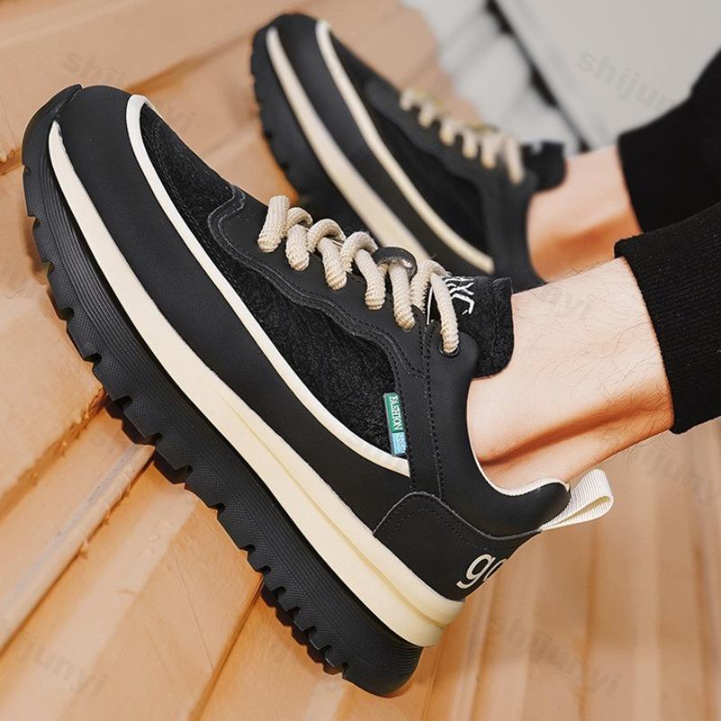 2026 Autumn New Color Block Low Top Thick Soled Casual Sports Shoes for Men Fashi Trend Versatile Comfortable Chunky sneakers