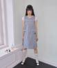 Syakili One-Button Gingham Check Dress (Black)