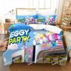 Tekstylia Domowe Eggy Party Pościel Zestaw Drukowana Pojedyncza Kołdra Poszewka na Kołdrę Poszewka na Poduszkę 3 Sztuki Rozmiar Dziecięcy Dorosły