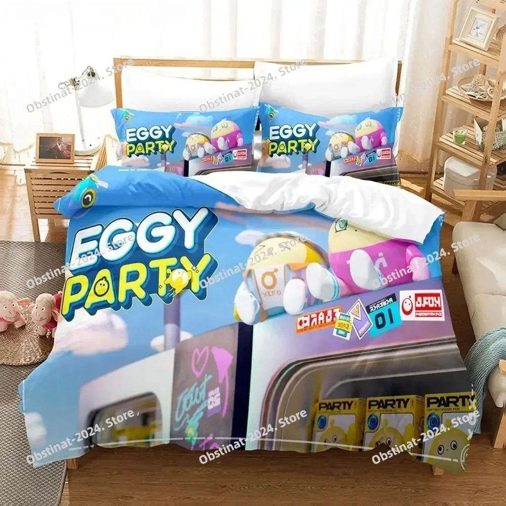 Tekstylia Domowe Eggy Party Pościel Zestaw Drukowana Pojedyncza Kołdra Poszewka na Kołdrę Poszewka na Poduszkę 3 Sztuki Rozmiar Dziecięcy Dorosły