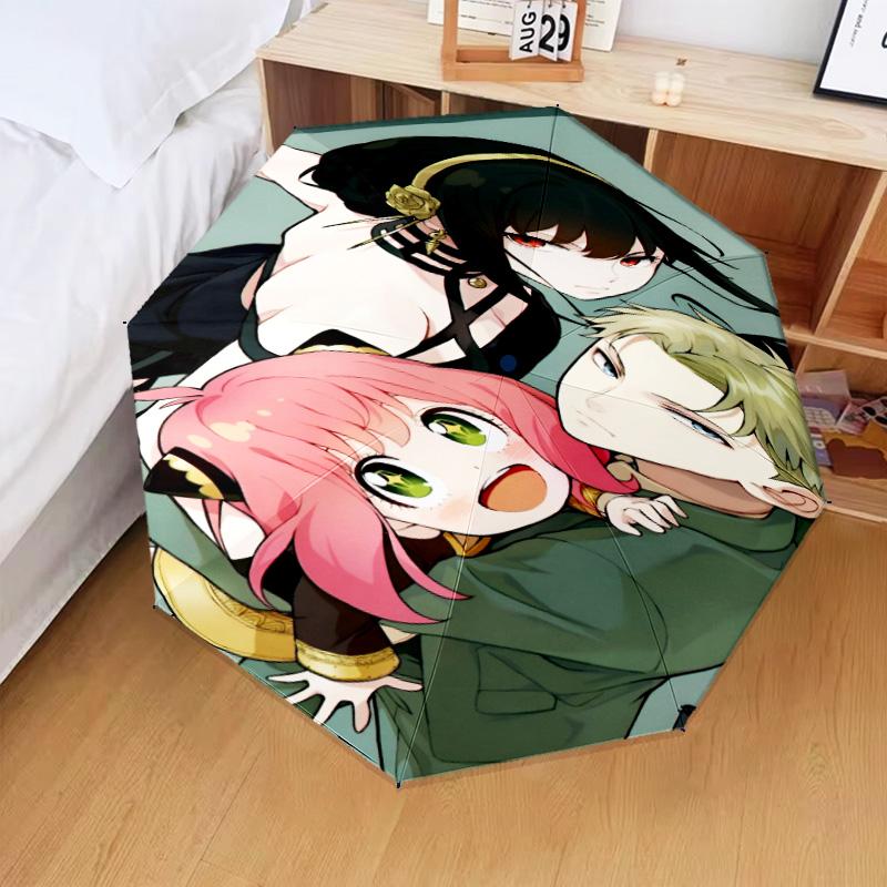Fantasy Battle Anya Umbrella Folding umbrella, automatic umbrella 8-Frame for Travel, camping Use Gift for Halloween Christmas