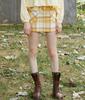 WATCHOUTBABY Check Wool Pocket Skirt_Yellow