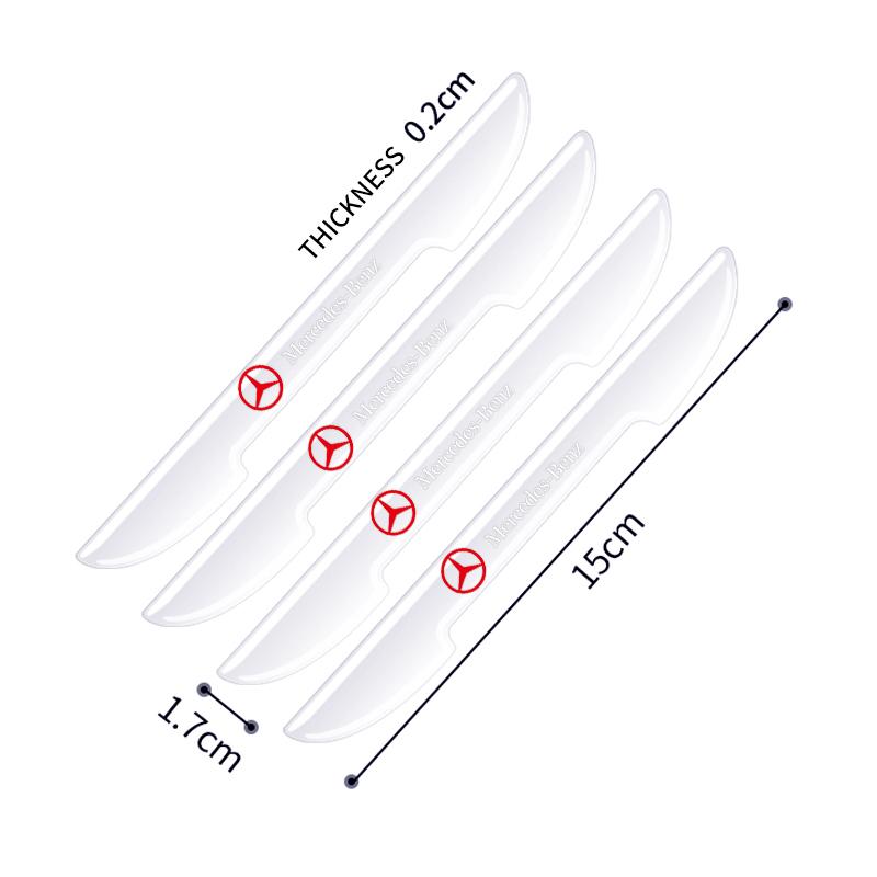 4 Stück Transparente Türkantenschutzleisten für Mercedes-Benz AMG A-Klasse B-Klasse C-Klasse E-Klasse S-Klasse CLA CLS GLA